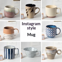 Mug à café en céramique vintage simple avec visage de chat mignon et oreilles blanches, idéal pour le petit-déjeuner, la tasse à thé, pour étudiants et usage domestique