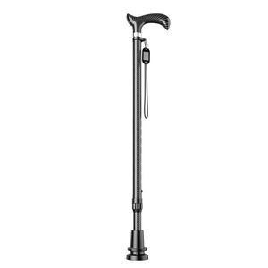 Bâton de marche en fibre de carbone 0,3 kg, hauteur réglable sur 10 niveaux pour seniors avec embout en caoutchouc antidérapant - Product Image 3