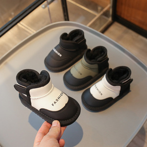 Children's Autumn Winter Girls and Boys Snow Boots <b>Soft</b> Sole Non-Slip Casual Warm <b>Shoes</b> for Kid Crib Plush Outdoor <b>Shoes</b> - Product Image 1