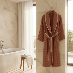 Bata de Baño con Cuello Tipo Chal de Algodón Turco 100%, Absorbente, de Secado Rápido, Suave, para Hombre y Mujer, Bata de Spa, Hotel, Cómoda, Unisex, para Verano - Product Image 3