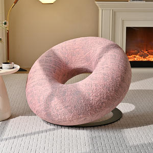 Fauteuil Donut Tianxingju, fauteuil rond rembourré, fauteuil simple minimaliste, fauteuil design pour salon, fauteuil artistique - Product Image 3