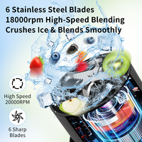 Blender portable, presse-agrumes rechargeable par USB sans fil pour smoothies, jus et milkshakes, mini appareil personnel pour les voyages et l'extérieur