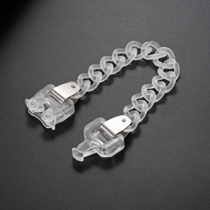 ALYX 9SM gelang akrilik transparan, Kalung rantai modis gesper angin fungsional untuk industri 1017 - Product Image 3