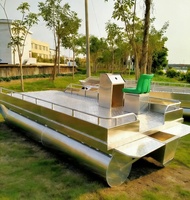 Mini bateau ponton électrique pour la pêche, pour une personne, petit bateau à moteur électrique Havospark pour passagers, avec batterie
