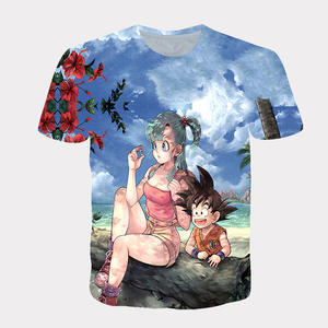 무료 샘플 사용자 정의 패턴 로고 만화 캐릭터 애니메이션 티셔츠 Goku DBZ <span class=keywords><strong>t</strong></span> 셔츠 3d - Product Image 4