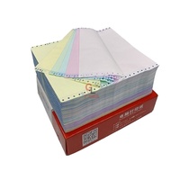 Usine de haute qualité taille personnalisée 3 plis continu papier d'impression autocopiant NCR forme auto-copiée avec image bleue et Logo