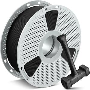 Filament d'impression 3D PA6-CF noir, nylon haute résistance avec fibre de carbone, 1,75 mm/2,85 mm, compatible FDM, 1 kg, pour moulage - Product Image 1