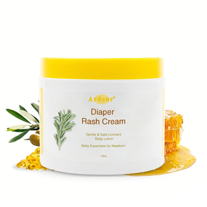 Crème Apaisante Hypoallergénique Bio Naturelle à Base de Plantes OEM à l'Huile de Tournesol et au Beurre de Karité pour Érythème Fessier Bébé - Product Image 4