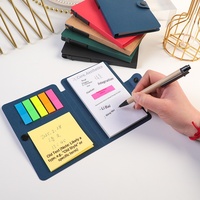 Bloc-notes adhésifs en spirale style bouton, 60 feuilles, en papier kraft, avec stylo détachable, logo publicitaire imprimé, pour l'école