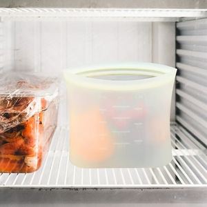 Sacs de conservation alimentaire en silicone réutilisables, scellables, compatibles micro-ondes, pour réfrigérateur et congélateur, matériau de qualité alimentaire, origine Zhejiang - Product Image 4