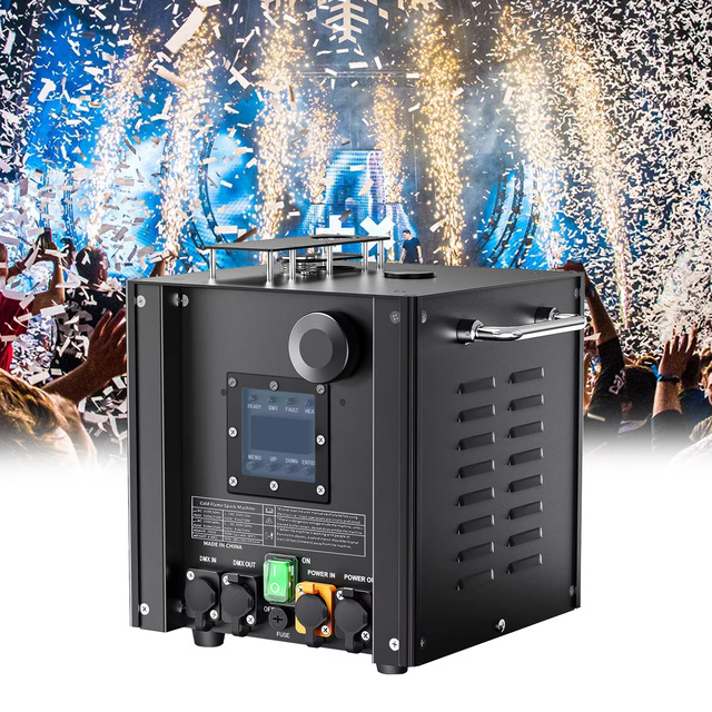 700W Outdoor Cold Spark Machine Waterproof DMX 4CH Metal Electronic Firework Machine Stage Light IP65 Special Effect Equipment