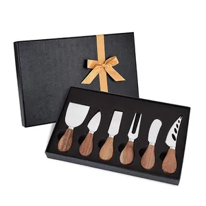 high quality acacia wood handle cheese knives stainless steel cheese knife cheese knife set