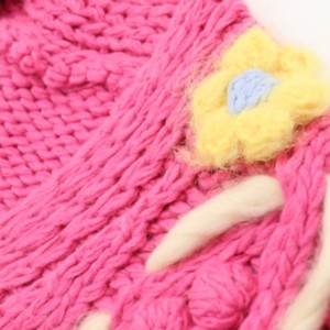 <span class=keywords><strong>Gilet</strong></span> cardigan <span class=keywords><strong>sans</strong></span> manches en tricot épais crocheté, col en V, rose floral, boutonné, en viscose/coton, anti-rides, décontracté, pour <span class=keywords><strong>femme</strong></span>, hiver - Product Image 3
