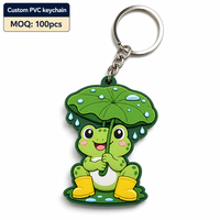 Porte-clés en caoutchouc PVC souple personnalisé avec logo, personnage 3D, dessin animé, anime