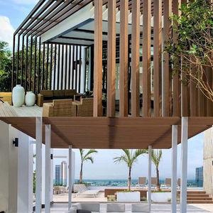 אנטי פיצוח wPC צינורות עץ תבואה pergola rafter קרן מרוכב עץ פלסטיק טיק דecking - Product Image 4