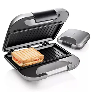 custom professional 2 slice sandwich maker ceramic waffle maker electric machine with waffle/ square/ triangle/ grill plate