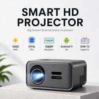 Projecteur 4K Android 11 Smart WiFi, résolution native 1080P, 30000 lumens, prise en charge 8K, décodage vidéo 4K, TV numérique DVB-T2