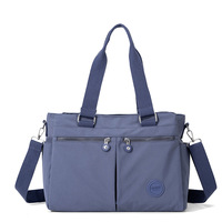 Sac fourre-tout à bandoulière en nylon imperméable avec fermeture éclair pour femme, léger, multi-poches, mode urbaine, pour maman, voyage, polyvalent