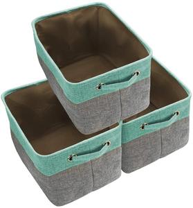 Maison Décoratif Panier <span class=keywords><strong>Rectangulaire</strong></span> Tissu Bacs De Rangement Organisateur Panier avec Poignées - Product Image 2