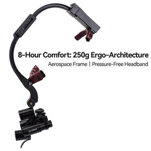 Lup gigi ringan, Set lengkap 6X 3,5X2,5 X prismatis dengan pencahayaan LED nirkabel untuk operasi Dental waktu lama - Product Image 4