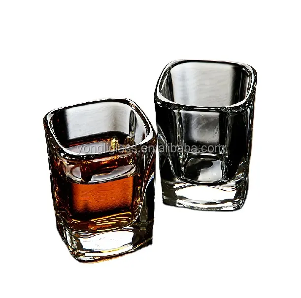 Clear 60ml shot glass, mini shot glass, crystal square shot glasses wholesale