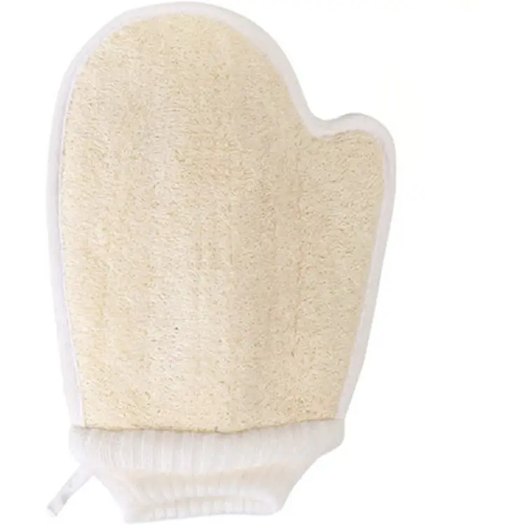 Ustom-almohadilla Exfoliante para ducha, guantes de esponja exfoliante respetuosos con el medio ambiente, toalla de Luffa