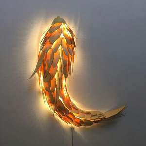 Lampe murale en bois de style japonais faite à la main, LED 15W, salon, chevet, éclairage d'escalier, décoration, lampe d'<span class=keywords><strong>art</strong></span> déco, <span class=keywords><strong>applique</strong></span> murale - Product Image 5