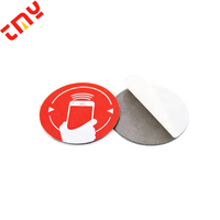 Étiquette NFC 215 en PVC haute température, ronde de 25 mm, 13,56 MHz, étanche, pour paiement par carte professionnelle, autocollant ISO 14443A
