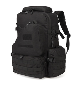 गुंगझोउ पुरुषों के आकस्मिक खेल डफेल जिम यात्रा बैग काले जलरोधी सामरिक बैकपैक के साथ जिपर बंद - Product Image 1