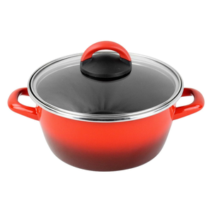 Casserole à deux poignées, teinte rouge, diamètre [indiquer le diamètre] 24CM - Product Image 1
