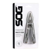 SOG PowerPint Mini Outil multifonction en acier inoxydable 18 outils spécialisés légers et ciseaux multifonctions SOG, couteau de poche (PP1001-CP)