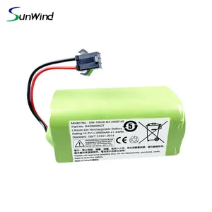 14.8V 2800mAh 18650 लिथियम बैटरी पैक के लिए वैक्यूम क्लीनर बैटरी प्रतिस्थापन Conga Eufy Ecovacs G10 G20