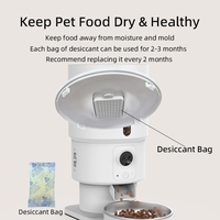 Distributeur automatique de nourriture pour animaux de compagnie OEM 5L avec caméra pour 2 chats, vision nocturne, Wifi, distributeur de nourriture intelligent pour chiens, automatique avec application Tuya