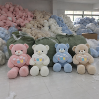 Peluche géante ours en peluche pour mariage et Saint-Valentin, avec cœur d'amour à câliner, 80-140cm, coque de peluche non rembourrée, cadeau et décoration