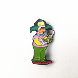 Pin de Solapa Personalizado con Diseño de Alfabeto Masónico, Vegetales, Chica con Palomitas, en Oro, Precio de Fábrica - Product Image 1