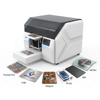 Impresora UV de Cama Plana con Tinta UV, Grosor de Impresión de 0-90 mm, Impresora UV Pequeña de 500 W con Barniz Blanco para Madera, Plásticos, Metal y Cuero