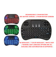Keyboard dan Mouse Nirkabel Mini - Keyboard Mouse Mini I8+ dengan Touchpad 2.4G dan Tombol Mouse