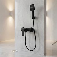 Qualité laiton mural robinet douche eau chaude froide mitigeur salle de bain ensemble de douche