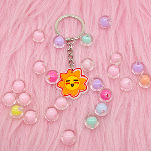 2025 nóng bán tùy chỉnh logo Keychain đặt hàng số lượng lớn <span class=keywords><strong>Key</strong></span> Fob cho các sự kiện của công ty mô hình mặt trời dễ thương PVC vòng chìa khóa tùy chỉnh Keychain - Product Image 4