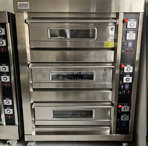 Equipo de Panadería Comercial, Horno de Pizza a Gas de 3 Niveles y 6 Bandejas, y Horno Completo para Baguettes para Uso Doméstico y en Restaurantes - Product Image 3