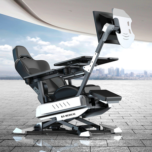 KSM-GCN2 Gaming Cockpit <b>Zero</b> <b>Gravity</b> Reclined Workstation <b>Chair</b> Wholesale Gaming <b>Chair</b> White Gaming Cockpit - Product Image 3