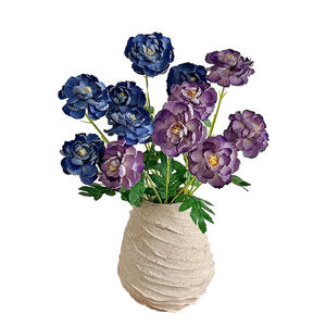 Fleurs artificielles en soie, roses, haute simulation, branche unique, décoration de mariage, décoration de la maison, orange jaune - Product Image 5