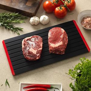 Plateau de décongélation ZISZIS noir en aluminium et silicone, antidérapant, écologique, pour une décongélation plus rapide de la viande et des aliments surgelés - Product Image 6
