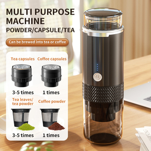 Cafetera Portátil de una Sola Porción, Diseño 2 en 1, Manual, con un Botón, Recargable Tipo C, Reutilizable para Senderismo - Product Image 5