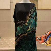 Vestidos de kaftan de seda Plus Size para Mulheres, Envio Rápido
