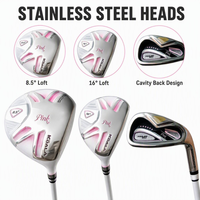 Ensemble de clubs de golf pour femmes avec logo personnalisé OEM, comprenant Driver en titane, fers à cavité en acier inoxydable et putter, 11 pièces, pour la vente en gros