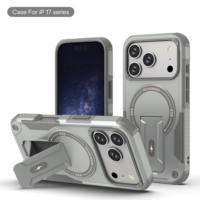 Incassable résistant aux chutes pour iPhone 11-17 étui support de téléphone magnétique sans fil Charge armure conception PC + matériau TPU