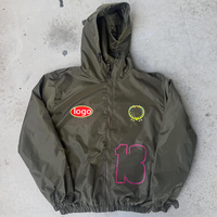 Ensemble de survêtement en nylon personnalisé pour hommes, streetwear, veste coupe-vent légère, pantalon cargo, impression de logo OEM ODM, broderie