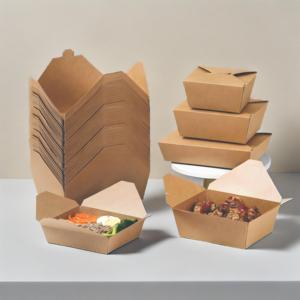 Disposable Kraft Paper Fast Food <b>Box</b> Printed Paper Food Container Takeaway Food Packaging - Product Image 6
