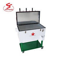 Table de baby-foot de jeu haut de gamme en métal avec refroidisseur de bière pour les fêtes